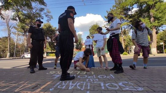 Protest Occupy Guguţă la Ambasada Belarus din Chişinău (facebook.com / Occupy Guguţă)