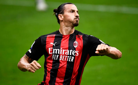 Atacantul suedez al echipei AC Milan, Zlatan Ibrahimovic. (Getty Images)