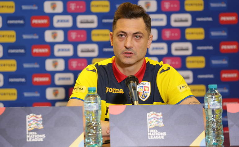 Selecţionerul echipei naţionale de fotbal a României, Mirel Rădoi.