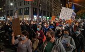 Proteste ale stângii americane în Manhattan, 4 noiembrie 2020 (Getty Images)