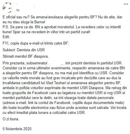 Anunt demisie (Epoch Times)