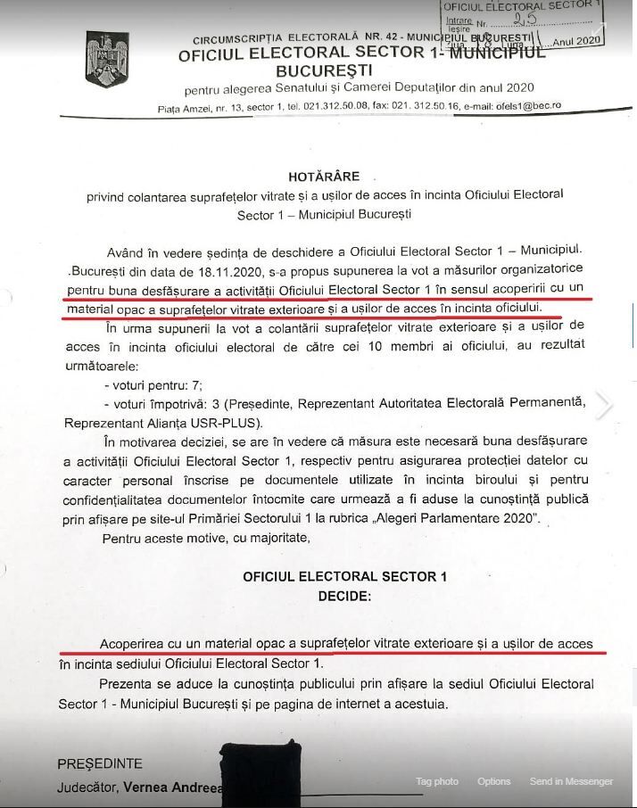 Hotarare BES1 (Facebook, Sorin Ionita)