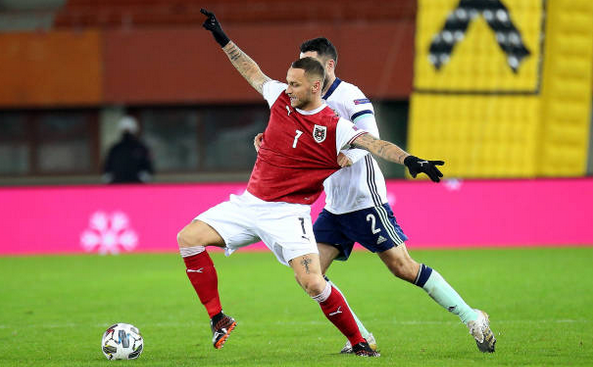 Austria - Irlanda de Nord 2-1, duminică   seara, la Viena, în Grupa 1 din Liga B a Ligii Naţiunilor la fotbal.