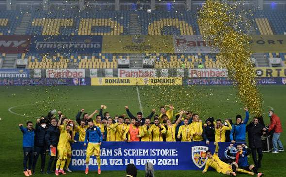 Selecţionata Under-21 a României  s-a calificat la turneul final de anul viitor, în urma rezultatului de egalitate cu Danemarca, scor final 1-1 (0-0).