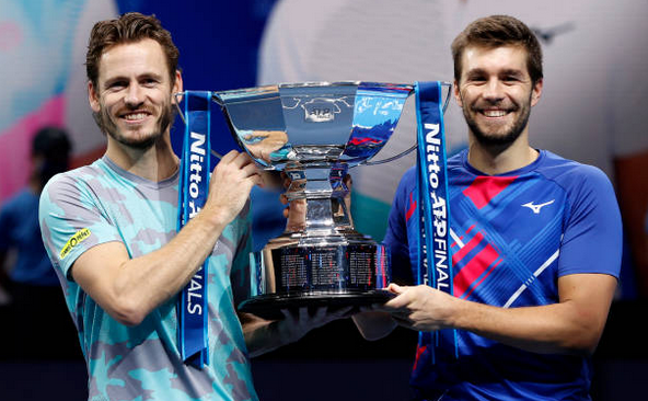 Olandezul Wesley Koolhof şi croatul Nikola Mektic, campioni în proba de dublu a   Turneului Campionilor. (Getty Images)