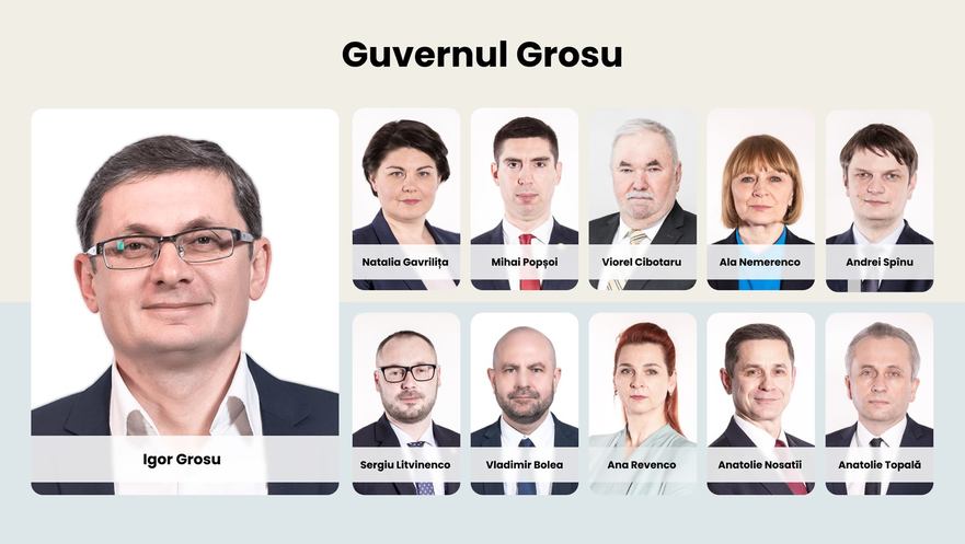 Igor Grosu şi echipa sa de Guvern (unpaspentru.md)