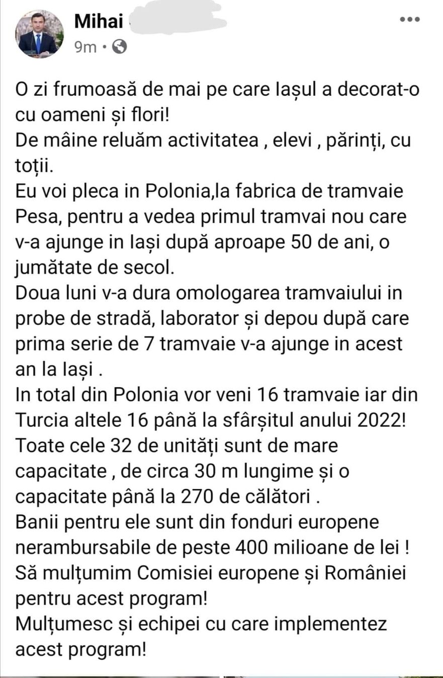 (Facebook / Mihai.Chirica.Iasi)
