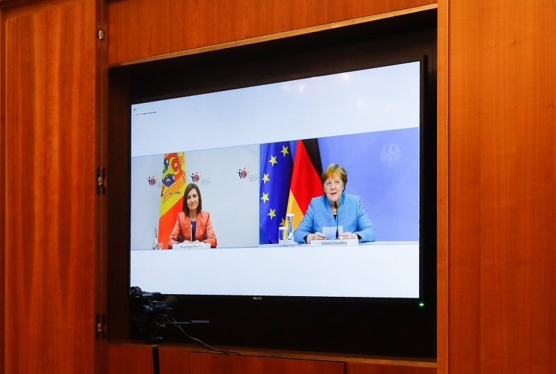 Maia Sandu şi Angela Merkel, discuţie la Berlin