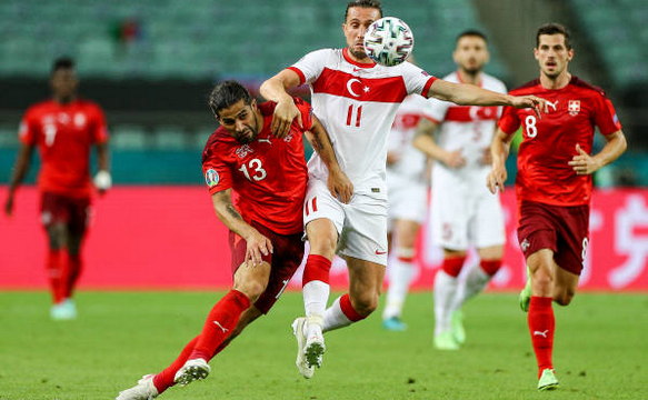 Elveţia - Turcia 3-1, într-un meci din Grupa A a turneului final EURO 2020.