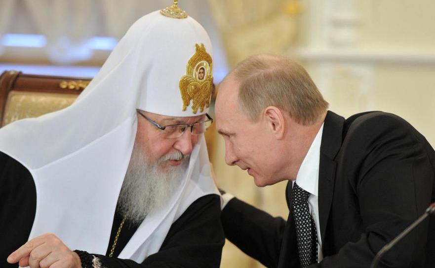 Vladimir Putin împreună cu şeful Bisericii Ortodoxe Ruse