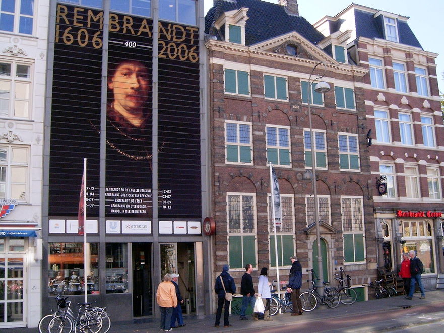 Casa artistului din Amsterdam, astăzi Casa Muzeu Rembrandt.