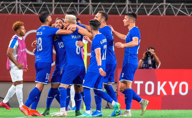 Echipa de fotbal a României victorioasă în meciul de debut la JO de   la Tokyo, 1-0 (1-0) cu Honduras.