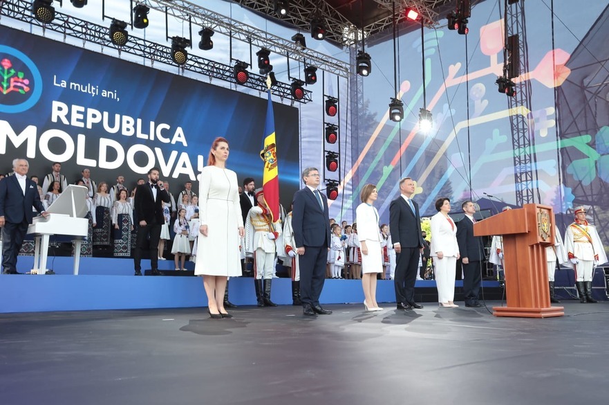 Ceremonia dedicată celei de-a 30-a aniversari a independenţei R. Moldova