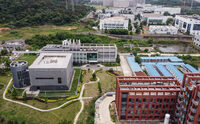 Laboratorul P4 din campusul Institutului de  Virologie Wuhan din Wuhan, provincia centrală Hubei din China, pe 13 mai  2020 (Hector Retamal / AFP prin Getty Images)