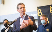 Guvernatorul statului California, Gavin Newsom 3 martie 2021 (John Fredricks/The Epoch Times)