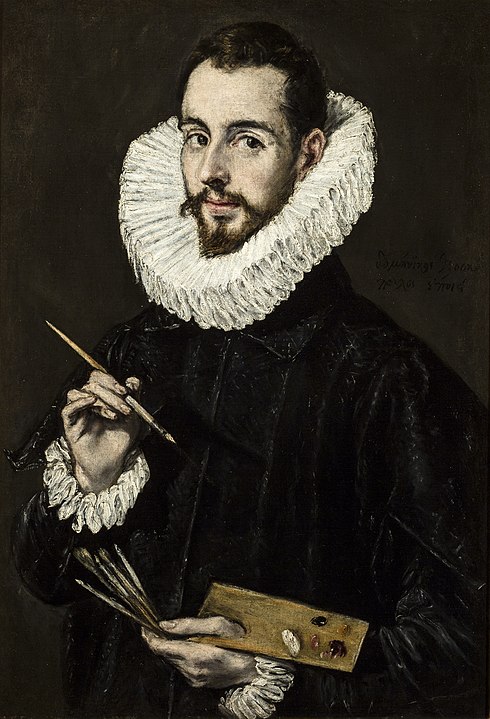 „Portretul lui Jorge Manuel Theotocopoulos”, pictură în ulei pe pânză, El Greco, 1600-1605, Muzeul de Arte Frumoase din Sevilla. (wikipedia.org)