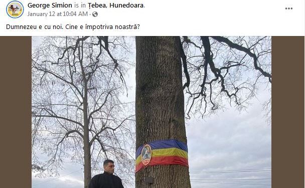 George Simion, în una dintre postările sale pe Facebook (Captură)