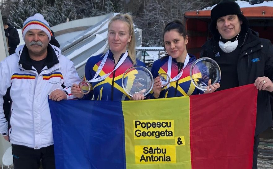 Georgeta Popescu şi Antonia Sârbu, medalii de bronz  în proba de bob-2 feminin la Campionatele Mondiale pentru juniori Under-23.
