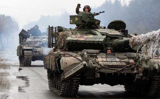 Armata ucraineană ăn Lugansk - 25 februarie 2022 (ANATOLII STEPANOV / AFP / Getty Images)