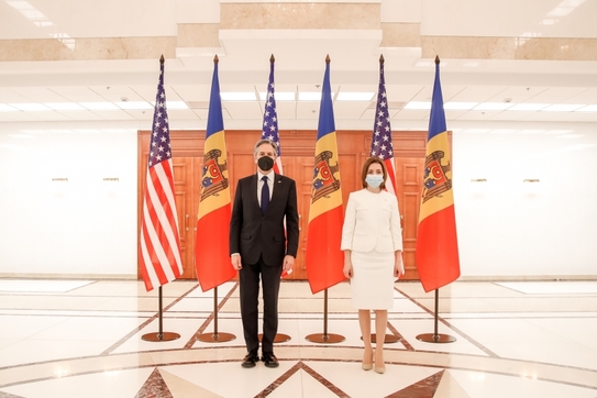 Antony Blinken şi Maia Sandu (presedinte.md)