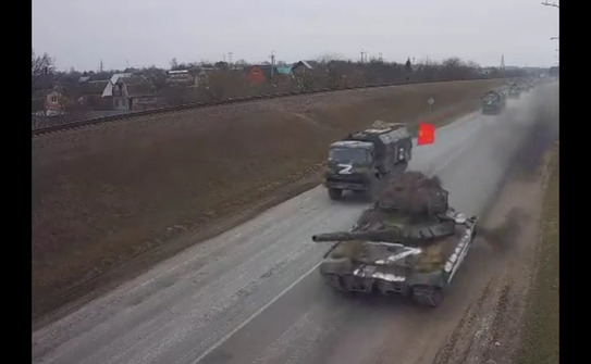 Tancuri invadand Ucraina