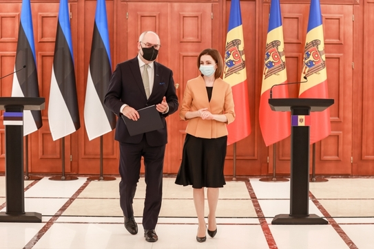 Maia Sandu şi Alar Karis, la Chişinău (presedinte.md)