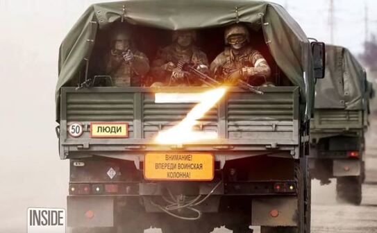 Războiul din Ucraina, simbolul Z (Captura video)