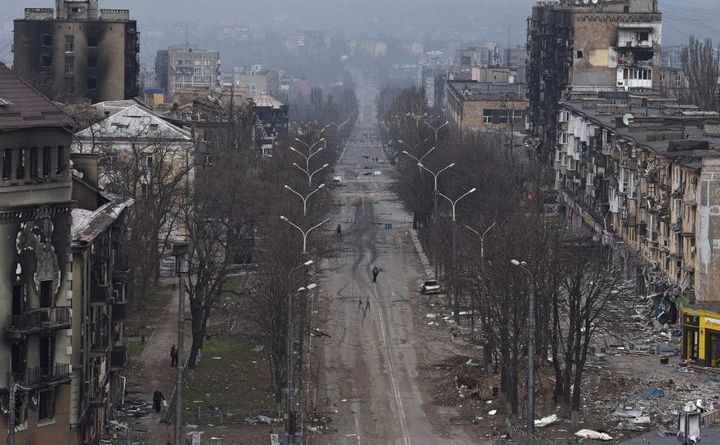 Oraşul Mariupol după bombardamentele forţelor ruse, 20 aprilie 2022
