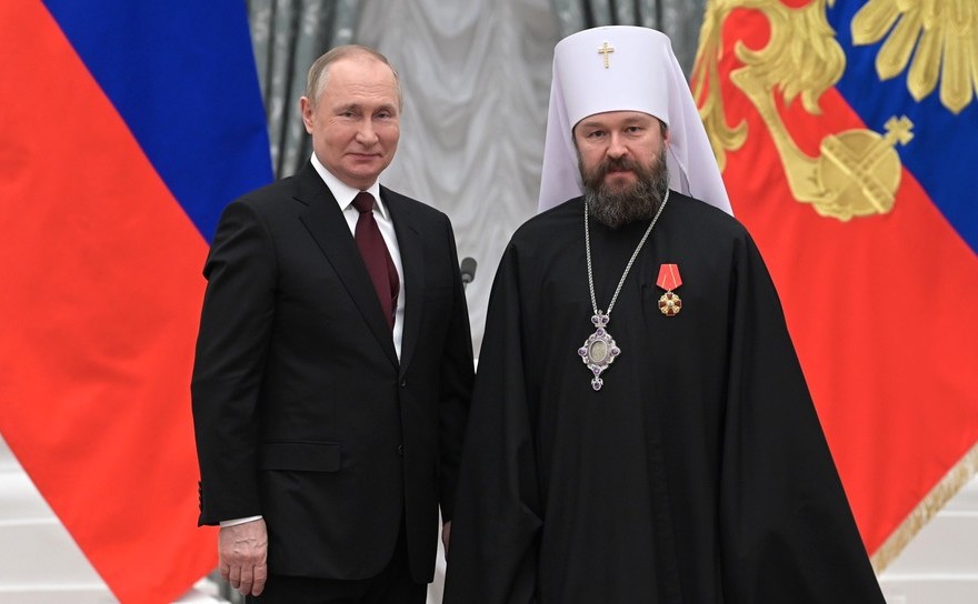 Vladimir Putin şi mitropolitul Ilarion