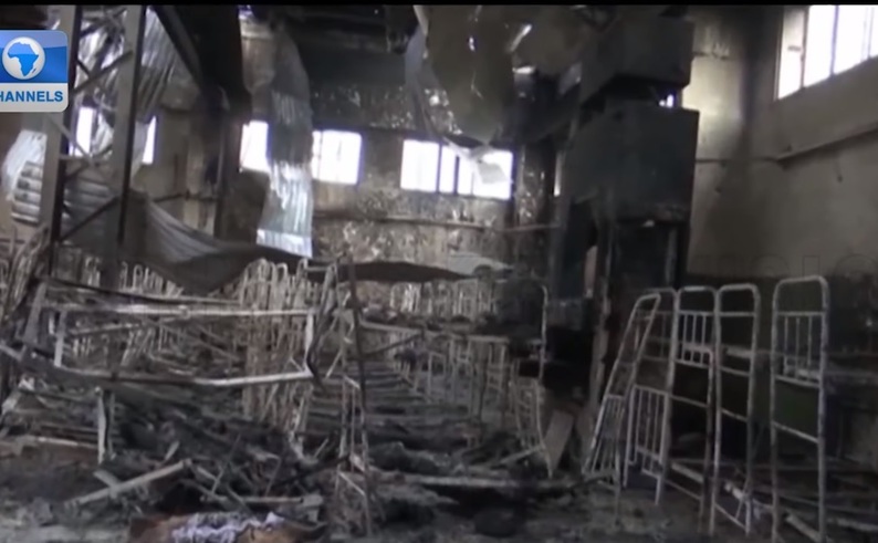 Închisoarea din Olenivka după ce a fost bombardată