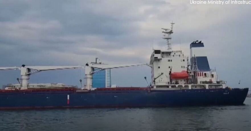 Nava Razoni, plecând cu cereale din portul Odesa