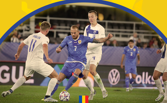Româna -  Finlanda 1-1  (0-1), la Helsinki,  în Grupa a 3-a a  Ligii B din Liga Naţiunilor. (Echipa naţională de fotbal a României/facebook)