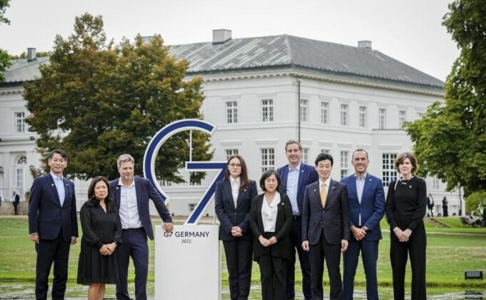 Miniştrii comerţului din G7 s-au întâlnit la Neuhardenberg, în Berlinul de Est, la 14 septembrie 2022.