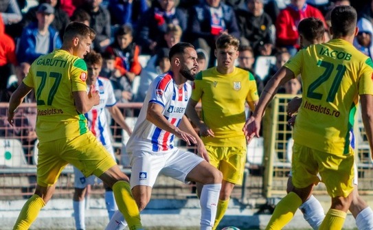 CS Mioveni - Oţelul Galaţi 1-0 (1-0), meci din Grupa B a  Cupei României la fotbal. (CS Oţelul Galaţi/facebook)