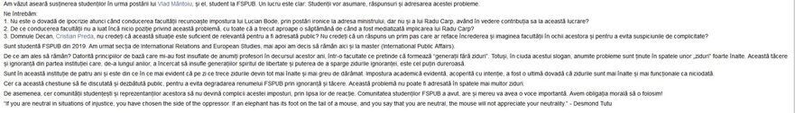 Postare studenta