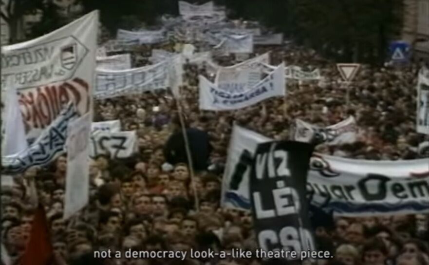Protest la Budapesta (Captura video)