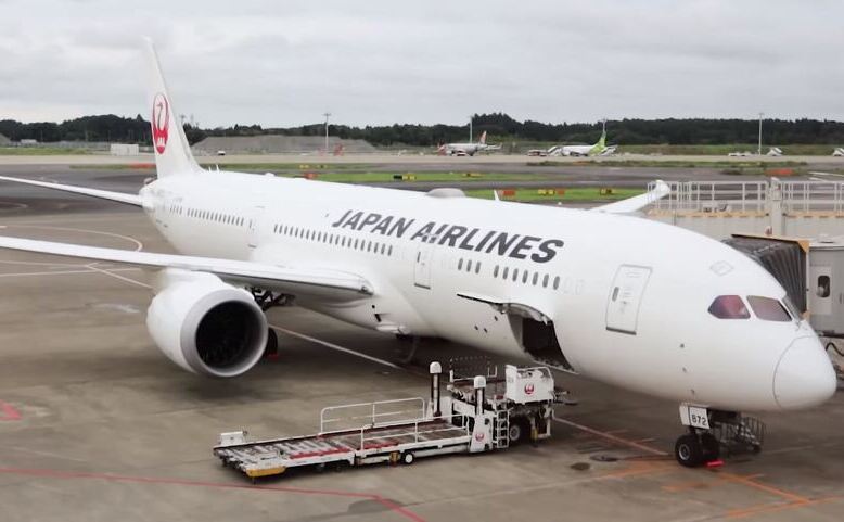 Aeronavă a Japan Airlines (Youtube - captură ecran)