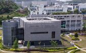 Laboratorul P4 de la Institutul de Virologie Wuhan din Wuhan, în provincia Hubei din centrul Chinei, la 17 aprilie 2020 (Hector Retamal/AFP via Getty Images *)