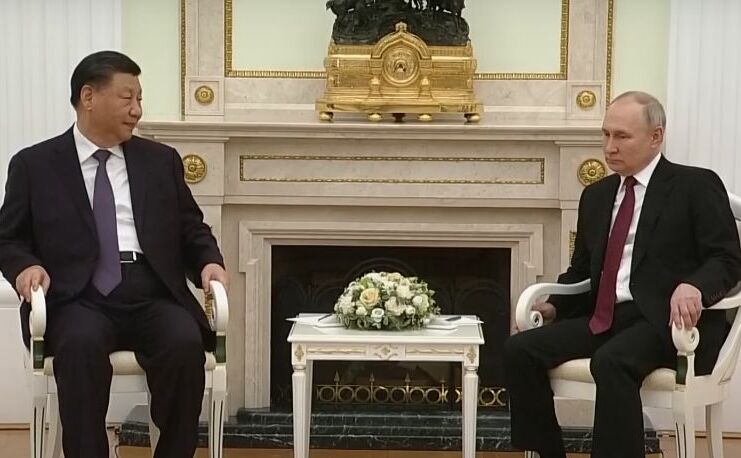 Vladimir Putin şi Xi Jinping la Moscova, 20 martie 2023