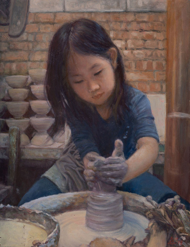 "Concentrarea" de Louice Chen. (Concursul Internaţional de Pictură NTD)
