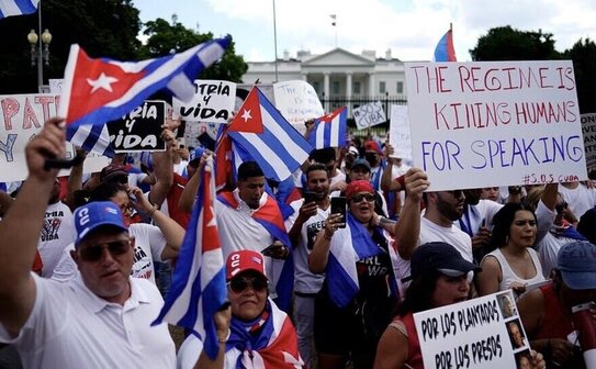 Proteste împotriva regimului comunist cubanez (Twitter - Cuban Freedom March)