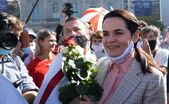 Liderul opoziţiei bieloruse în exil, Sviatlana Tsikhanouskaya (Youtube - captură ecran)