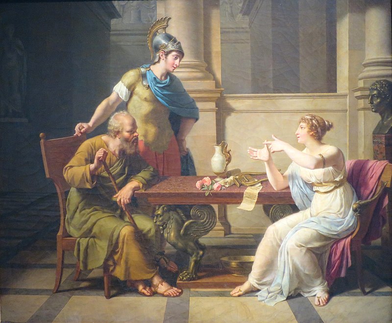 Dezbaterea dintre Socrate şi Aspasia (Wikipedia)
