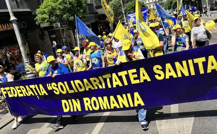Protest al Federaţiei “Solidaritatea Sanitară” din România, 16 iunie 2023