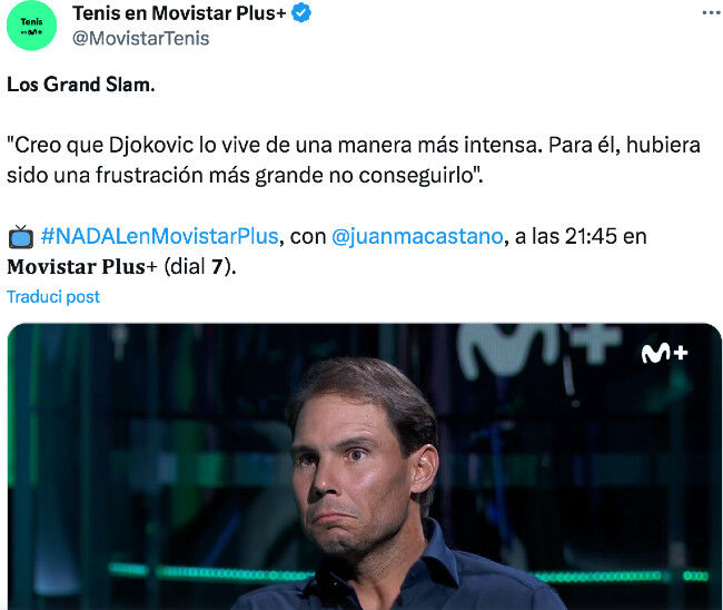 Rafael Nadal (twitter.com/MovistarTenis)