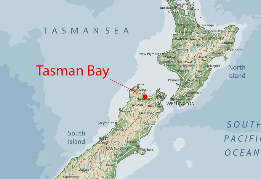 Golful Tasman din Insula de Sud, Noua Zeelandă. (Bardocz Peter/Shutterstock)