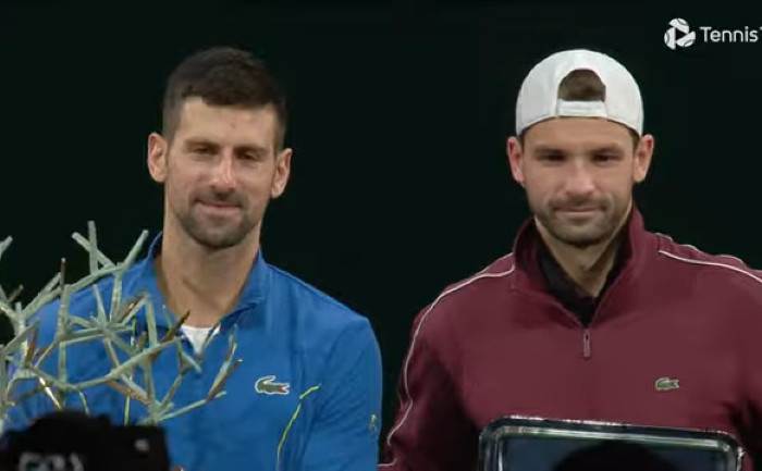 Novak Djokovic împreună cu Grigor Dimitrov (screenshot video Youtube)
