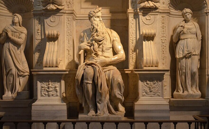 Sculptura Moise de Michelangelo