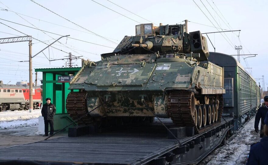 Vehicul de luptă al infanteriei (IFV) Bradley, fabricat de SUA, folosit de ucraineni războiul împotriva Rusiei
