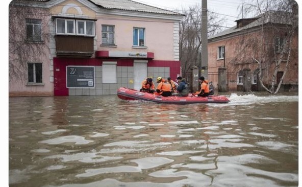 Inundaţii în Rusia, 09 aprilie 2024 (Screenshot - X)